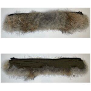 Canada Goose coyote fur trim replacement Green authentic collar S/ M NWOT
